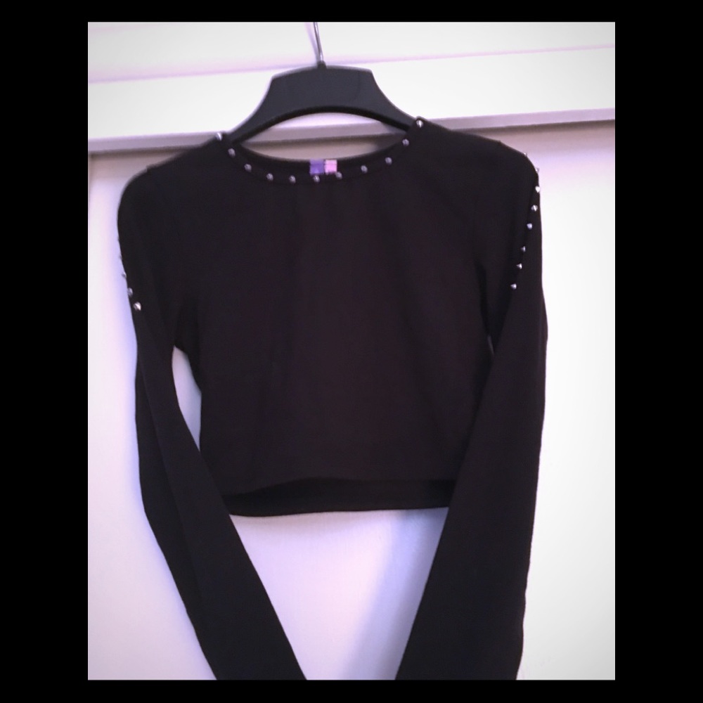 Emma and Sam cropped top enhanced with  studs